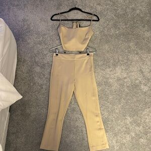 Elegant Tan Women's 2-Piece